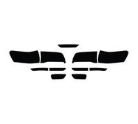 Contours de phares arrières Pour Jeep Pour Grand Cherokee 2014-2021 Couvre-feux Teintés Troisième Feu Stop Réflecteur Pare-chocs Arrière Protections Teintées couvercle de feu