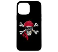 Contraband - Pirate - Red Bandana - Skull & Bones Logo Coque pour iPhone 13 Pro Max
