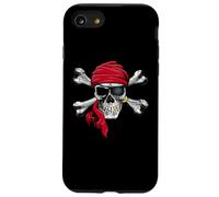 Contraband - Pirate - Red Bandana - Skull & Bones Logo Coque pour iPhone SE (2020) / 7/8