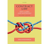 Contract Law Text Cases and Materials 11E Paperback
