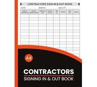 Contractors Signing In and Out Book: Contractors Signing In Book Register for Construction Sites, Building Site Log, Business, Office | 8.5x11 Inches | 100+ Pages