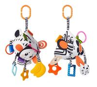 Contraste élevé Jouets pour Bébés,Noir et Blanc Jouets pour Bébés 0-3 Mois pour Nouveau-né,Bébé Suspendu Jouet pour Poussette,Douceur Sensoriels Hochets Jouets Cadeau avec Wind Chime