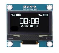 Contraste élevé pour oled 1,3 pouces 128 x 64 pièce sombre à contraste | I2C Interface câblage simple broches SCL/SDA compatible avec Arduino, pour Raspberry Pi