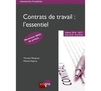 Contrats de travail : l'essentiel - edition 2018-2019 Michel Deprez (Auteur), Vincent Neuprez (Auteur)