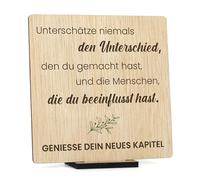 CONTRAXT Abschiedskarte aus Holz. Originelles Geschenk zur Verabschiedung von Kollegen, Chefs, Lehrern, Lehrerinnen, zum Schulabschluss und Abschlussfeiern (Abschied)