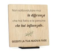 CONTRAXT Biglietto Regalo di Addio in Legno. Dettaglio Originale per Addio a Colleghi di Lavoro, Capi, Insegnanti, Maestre, Fine Corso, Lauree, Amiche che Partono (Addio)