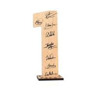 CONTRAXT Cadeau original Carte de Vœux pour joyeux anniversaire et mariage Numéro 1 livre d'or alternatif en bois homme femme