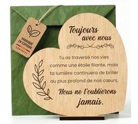 CONTRAXT Carte de condoléances en bois. Carte pour exprimer ses condoléances ou témoigner son deuil Homme ou femme