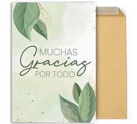 CONTRAXT Carte de remerciement grande 30x42 cm ouverte. Cadeau original carte de signatures merci pour tout homme ou femme professeurs enseignantes amies collègues travail anniversaire (Merci)