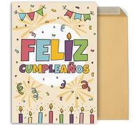 CONTRAXT Tarjeta cumpleaños. Tarjeta felicitacion regalo original de cumpleaños hombre mujer Tarjeta postal feliz Cumpleaños cumple mujer hombre amiga