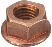 Contre-écrou d'échappement avec collerette M8, cuivré, 50 pièces boîte 365 61 25