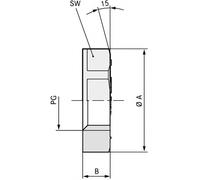 Contre-écrou LAPP 53019090 PG48 Polyamide 25 pc(s)