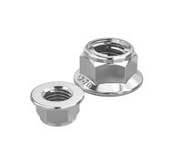 Contre-écrou métallique en acier inoxydable 304 avec écrou à bride M4-M12(M5 (10Pcs))