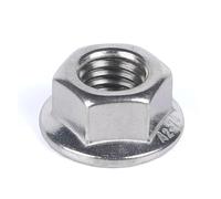 Contre-écrous, DIN6923 1/4 5/16 3/8 1/2 6#8#10# UNC 304 Acier inoxydable A2-70 Hexagone s Slip Dentelé Spinlock Hex Écrou de blocage en métal(10 24 UNC (10pcs))