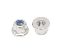 Contre-écrous, Écrous de verrouillage à bride en acier inoxydable/acier au carbone/Nylon, DIN6926, 2 50 pièces, M3 M4 M5 M6 M8 M10 M12(Carbon Steel A,M10 (5pcs))