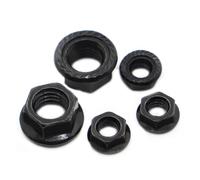 Contre-écrous, Écrous de verrouillage hexagonaux noirs M3 M4 M5 M6 M8 M10 M12, 5 à 50 pièces, carbone noir DIN6923(M3 50pcs)