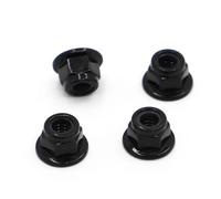 Contre-écrous, M3 M4 M5 M6 M8 M10 M12 noir blanc carbone Nickel A2 acier inoxydable bride hexagonale insertion en Nylon écrou de blocage autobloquant Nylock contre-écrou(Black Carbon Steel,M3 10pcs)