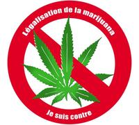 Contre La Légalisation De La Marijuana (15x15cm) - Sticker/Autocollant