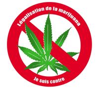 Contre La Légalisation De La Marijuana (15x15cm) - Sticker/Autocollant