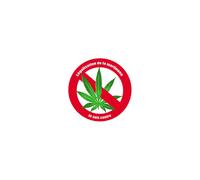 Contre La Légalisation De La Marijuana (5x5cm) - Sticker/Autocollant