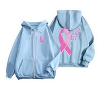 contre le cancer， octobre rose accessoires， ruban rose cancer du sein， ruban， sweat femme， noeud， pull zippé， sweatshirt， sweat-shirt，capuche， sweatshirts， pour seins， hoodie for the culture， ocotbre