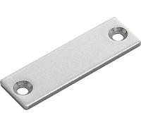 Contre plaque à visser acier - Décor : Poli - Entraxe : 40 mm - Epaisseur : 2 mm - Hauteur : 15 mm - Largeur : 49 mm - Matériau : Inox - SUGATSUNE