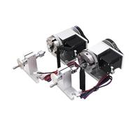 Contre-poupée à axe rotatif Tour CNC 4e axe rotatif et contre-pointe, mandrin à 3 mors 65 mm x 50 mm, table rotative CNC 4e axe, contre-pointe à moteur pas à pas biphasé 42 V for tour(50mm 3 claws)