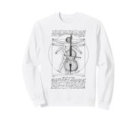 Contrebasse Bassiste Vitruvian Man Leonardo Da Vinci Musicien Sweatshirt