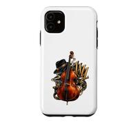 Contrebasse Jazz Droit Bass Player Vintage Jazz Music Coque pour iPhone 11