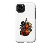 Contrebasse Jazz Droit Bass Player Vintage Jazz Music Coque pour iPhone 11 Pro