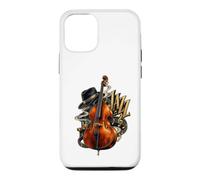 Contrebasse Jazz Droit Bass Player Vintage Jazz Music Coque pour iPhone 12/12 Pro