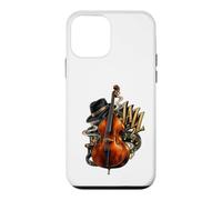 Contrebasse Jazz Droit Bass Player Vintage Jazz Music Coque pour iPhone 12 Mini