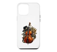 Contrebasse Jazz Droit Bass Player Vintage Jazz Music Coque pour iPhone 12 Pro Max