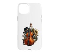 Contrebasse Jazz Droit Bass Player Vintage Jazz Music Coque pour iPhone 15 Plus