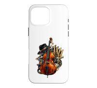 Contrebasse Jazz Droit Bass Player Vintage Jazz Music Coque pour iPhone 16 Pro Max