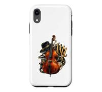Contrebasse Jazz Droit Bass Player Vintage Jazz Music Coque pour iPhone XR