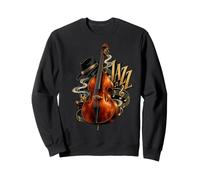 Contrebasse Jazz Droit Bass Player Vintage Jazz Music Sweatshirt