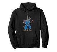 Contrebassiste Cafe Jazz Contrebasse Bassiste De Scene Sweat à Capuche