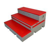 Contremarches de choeur en plastique PE, plates-formes vocales mobiles, contremarches d'escalier mobiles pliables, for porche/terrasse, universelles(B)