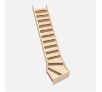 Contremarches pour escalier de meunier Normandie 1-4 tournant en sapin