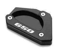 Contremarches pour Suzuki V-Strom 650/XT DL650 VSTROM 650 2011-2024 Moto CNC Béquille Plaque Support Latéral Agrandisseur Accessoires(Black)