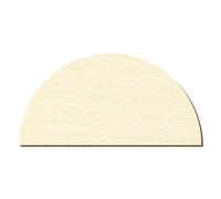 Contreplaqué - 1/2 cercle, demi-cercle - Choix de taille - peuplier 3 mm, hauteur x largeur : 19,5 x 39 cm.