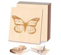 Contreplaqué 10PCS Planche Bois 200 * 200 * 1.5mm Feuille de Bois Rectangulaire Feuilles de bois de tilleul Plaque Bois Brut Panneau Feuille Découpe Laser Planche Bois Modèle Avion DIY Fait Main