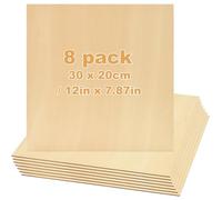 Contreplaqué 3mm, contreplaqué 30 × 20 cm basswood, Lre Co. matériaux de sculpture de l'artisanat du bois pack, contreplaqué pour la fabrication de modèles, bricolage bois artisanat (8)