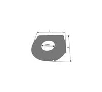 Contreplaque arrondie volet roulant - 150 mm