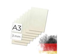 Contreplaqué bouleau 3 mm - Plaques de bois de qualité supérieure pour découpe au laser, gravure, bricolage, surface lisse, idéal pour le modélisme, la pyrogravure et les projets de bricolage - par