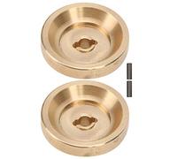 Contrepoids de moyeu de roue en laiton pour Axial SCX24 |Abaisse le centre de gravité et améliore l'équilibre du crawler RC |Kit de mise à niveau de 2 pièces pour voitures/camions