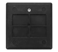 Contrepoids pour Poubelles Rectangulaire en Caoutchouc, Stabilisateur Noir | Bloc de Lestage Discret, Base Basse sans Joint, pour Bacs et Poubelles en Milieu Commercial