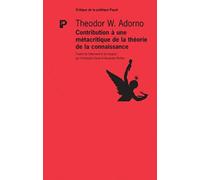 Contribution à une métacritique de la théorie de la connaissance