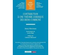 Contribution à une théorie juridique des biens communs Jimmy Meersman (Auteur)